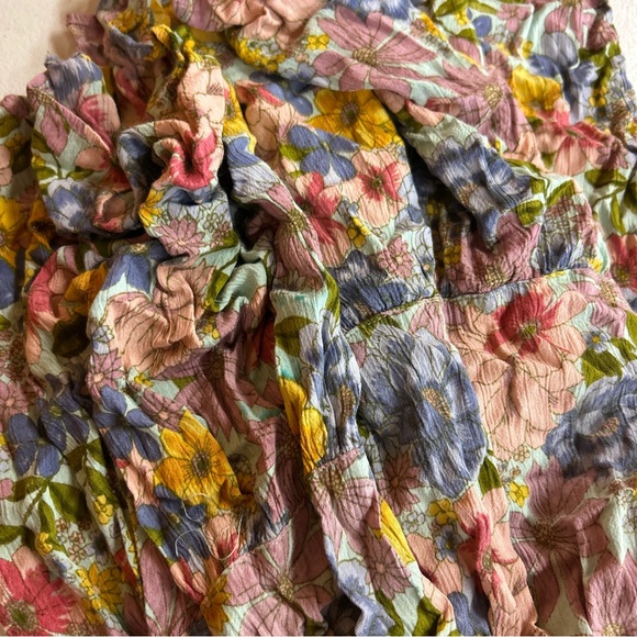 Angie Floral Maxi Dress - Pink, Yellow, Blue - Picture 2 of 7